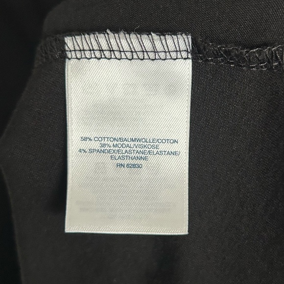 Lands End Petite Faux Wrap Dress Black Cap Sleeve Size 2X 20W-22W - Picture 10 of 11